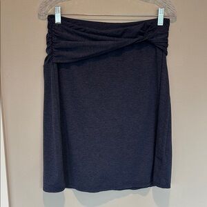 Patagonia Blue Mini Wrap Skirt with Ruched Tie Front Medium